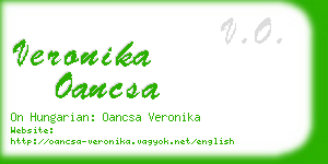 veronika oancsa business card